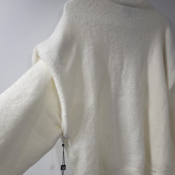 Laundry by Shelli Segal Women's Turtleneck Sweater Sz LG - Cream - Picture 8 of 12